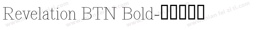 Revelation BTN Bold字体转换